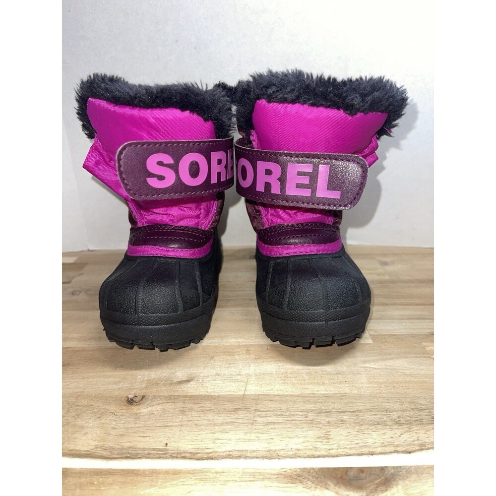 SOREL Snow Commander Toddler Boot NV1960-562 Orchid Pink Flare Size 6 - Picture 6 of 11